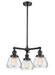 Innovations - 207-BK-G172 - Three Light Chandelier - Franklin Restoration - Matte Black