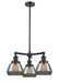 Innovations - 207-BK-G173 - Three Light Chandelier - Franklin Restoration - Matte Black
