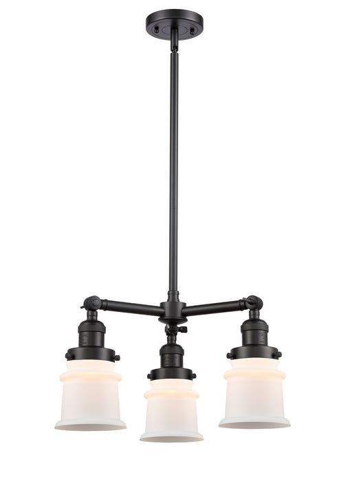 Innovations - 207-BK-G181S - Three Light Chandelier - Franklin Restoration - Matte Black