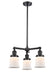 Innovations - 207-BK-G181S - Three Light Chandelier - Franklin Restoration - Matte Black