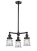 Innovations - 207-BK-G182S - Three Light Chandelier - Franklin Restoration - Matte Black