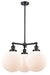 Innovations - 207-BK-G201-10 - Three Light Chandelier - Franklin Restoration - Matte Black