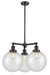 Innovations - 207-BK-G204-10 - Three Light Chandelier - Franklin Restoration - Matte Black