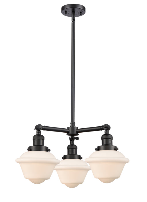 Innovations - 207-BK-G531 - Three Light Chandelier - Franklin Restoration - Matte Black