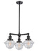 Innovations - 207-BK-G534 - Three Light Chandelier - Franklin Restoration - Matte Black