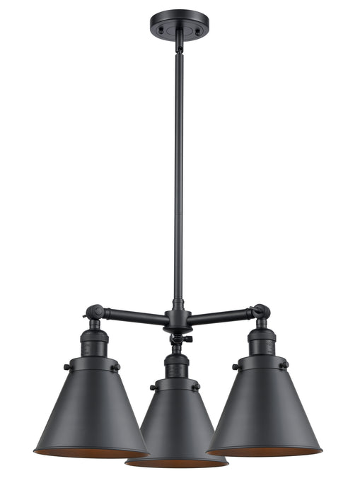 Innovations - 207-BK-M13-BK-LED - LED Chandelier - Franklin Restoration - Matte Black