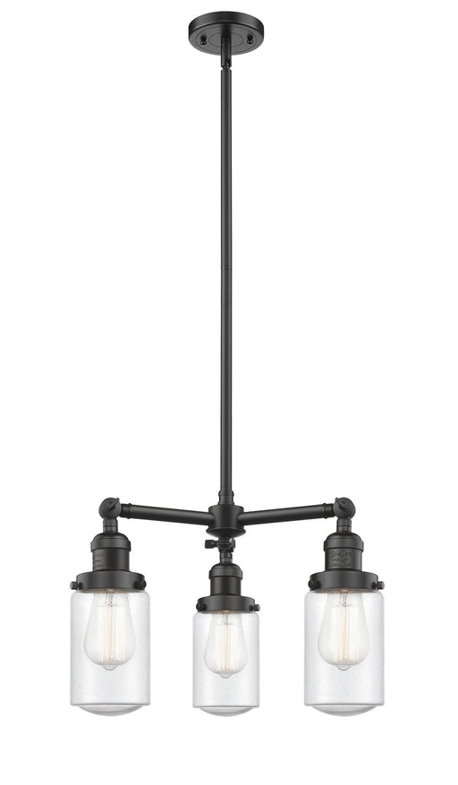Innovations - 207-OB-G314 - Three Light Chandelier - Franklin Restoration - Oil Rubbed Bronze