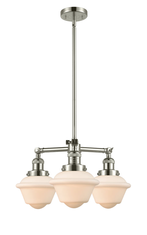 Innovations - 207-PN-G531 - Three Light Chandelier - Franklin Restoration - Polished Nickel