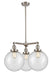 Innovations - 207-SN-G204-10 - Three Light Chandelier - Franklin Restoration - Brushed Satin Nickel
