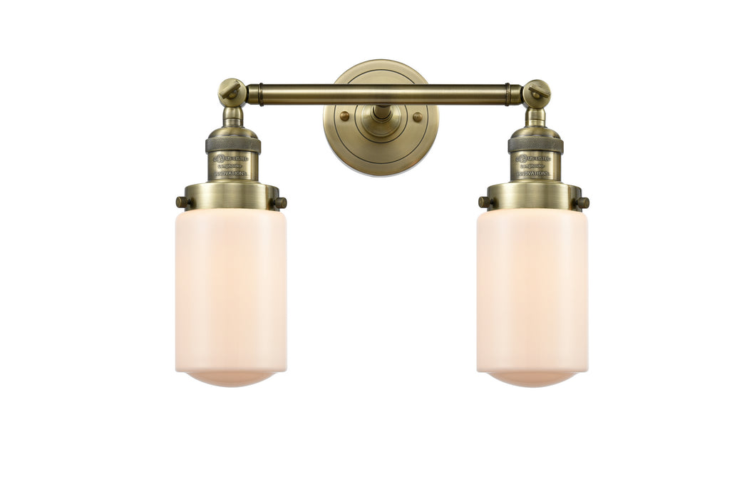 Innovations - 208-AB-G311 - Two Light Bath Vanity - Franklin Restoration - Antique Brass