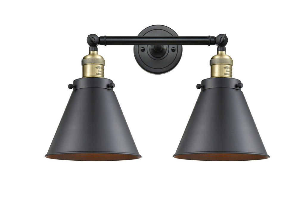 Innovations - 208-BAB-M13-BK - Two Light Bath Vanity - Franklin Restoration - Black Antique Brass