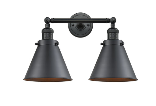 Innovations - 208-BK-M13-BK - Two Light Bath Vanity - Franklin Restoration - Matte Black