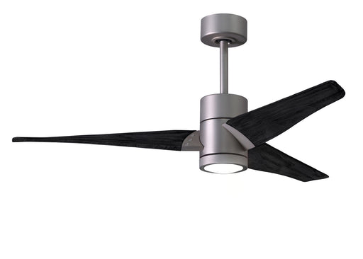 Matthews Fan Company - SJ-BN-BK-52 - 52``Ceiling Fan - Super Janet - Brushed Nickel