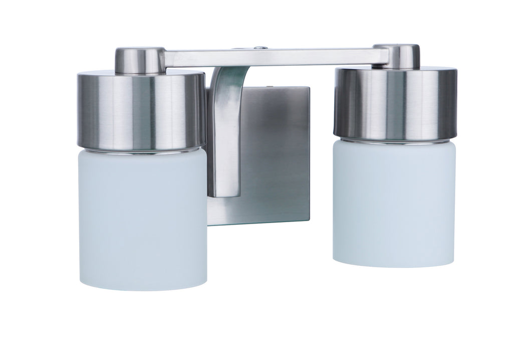 Craftmade - 12314BNK2 - Two Light Vanity - District - Brushed Polished Nickel