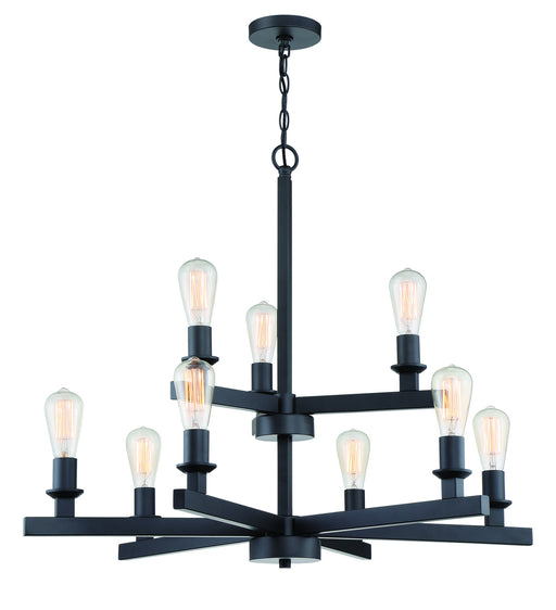 Craftmade - 53129-FB - Nine Light Chandelier - Chicago - Flat Black