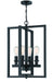 Craftmade - 53134-FB - Four Light Foyer Pendant - Chicago - Flat Black