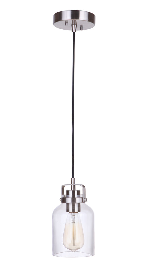 Craftmade - 53691-BNK - One Light Mini Pendant - Foxwood - Brushed Polished Nickel