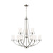 Generation Lighting - 3121609-962 - Nine Light Chandelier - Brushed Nickel