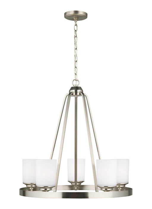 Generation Lighting - 3130705EN3-962 - Five Light Chandelier - Brushed Nickel