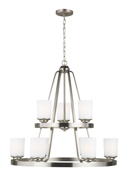 Generation Lighting - 3130709EN3-962 - Nine Light Chandelier - Brushed Nickel