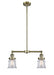 Innovations - 209-AB-G182S - Two Light Island Pendant - Franklin Restoration - Antique Brass