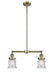 Innovations - 209-AB-G184S - Two Light Island Pendant - Franklin Restoration - Antique Brass