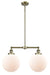 Innovations - 209-AB-G201-10 - Two Light Island Pendant - Franklin Restoration - Antique Brass