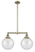 Innovations - 209-AB-G204-10 - Two Light Island Pendant - Franklin Restoration - Antique Brass