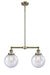 Innovations - 209-AB-G204-8 - Two Light Island Pendant - Franklin Restoration - Antique Brass