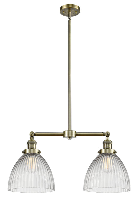 Innovations - 209-AB-G222 - Two Light Island Pendant - Franklin Restoration - Antique Brass