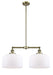 Innovations - 209-AB-G71-L - Two Light Island Pendant - Franklin Restoration - Antique Brass