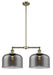 Innovations - 209-AB-G73-L - Two Light Island Pendant - Franklin Restoration - Antique Brass