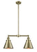Innovations - 209-AB-M13-AB-LED - LED Island Pendant - Franklin Restoration - Antique Brass