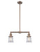 Innovations - 209-AC-G182S - Two Light Island Pendant - Franklin Restoration - Antique Copper