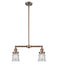 Innovations - 209-AC-G184S - Two Light Island Pendant - Franklin Restoration - Antique Copper