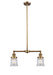 Innovations - 209-BB-G182S - Two Light Island Pendant - Franklin Restoration - Brushed Brass