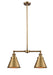 Innovations - 209-BB-M13-BB - Two Light Island Pendant - Franklin Restoration - Brushed Brass