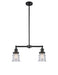 Innovations - 209-BK-G184S - Two Light Island Pendant - Franklin Restoration - Matte Black