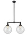 Innovations - 209-BK-G204-10 - Two Light Island Pendant - Franklin Restoration - Matte Black