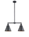 Innovations - 209-BK-M13-BK - Two Light Island Pendant - Franklin Restoration - Matte Black