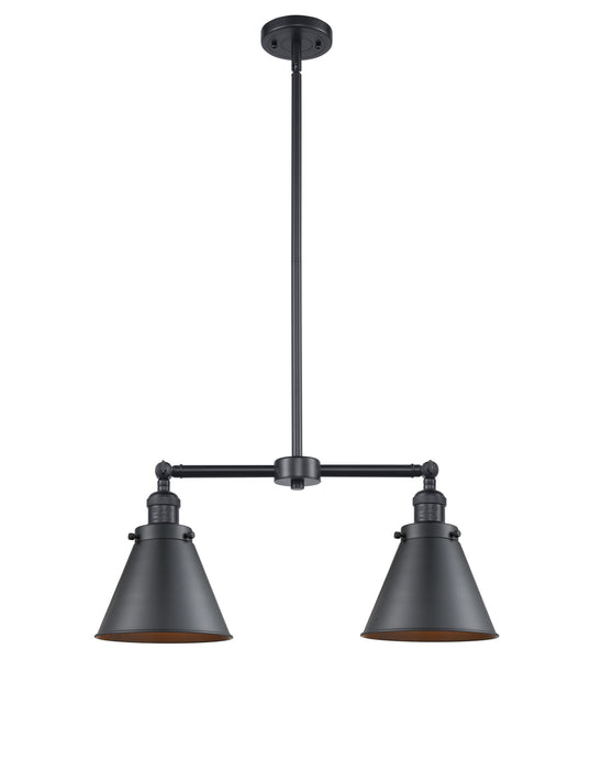 Innovations - 209-BK-M13-BK-LED - LED Island Pendant - Franklin Restoration - Matte Black