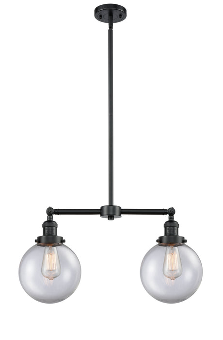 Innovations - 209-OB-G202-8 - Two Light Island Pendant - Franklin Restoration - Oil Rubbed Bronze