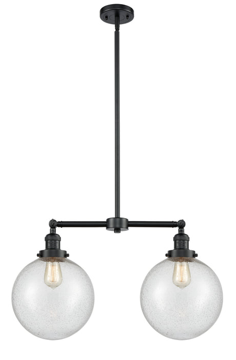 Innovations - 209-OB-G204-10 - Two Light Island Pendant - Franklin Restoration - Oil Rubbed Bronze