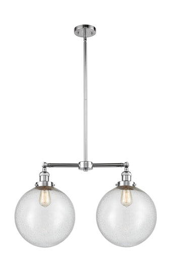 Franklin Restoration Two Light Island Pendant Polished Chrome