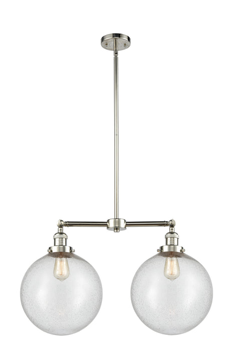 Innovations - 209-PN-G204-12 - Two Light Island Pendant - Franklin Restoration - Polished Nickel
