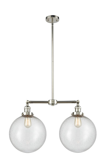 Franklin Restoration Two Light Island Pendant Polished Nickel