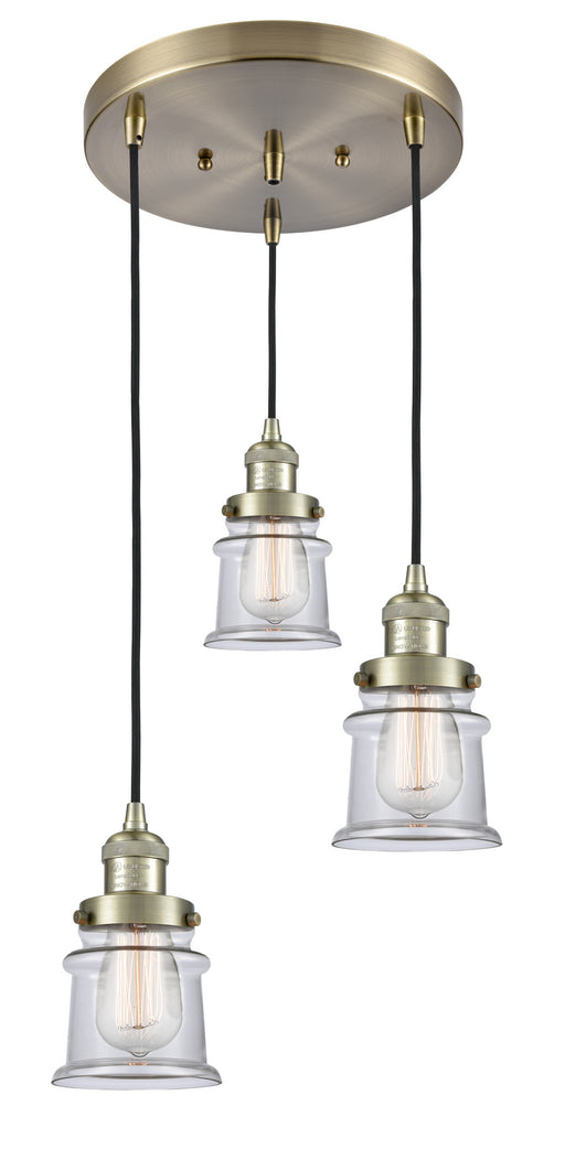 Innovations - 211/3-AB-G182S - Three Light Pendant - Franklin Restoration - Antique Brass