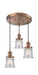 Innovations - 211/3-AC-G184S - Three Light Pendant - Franklin Restoration - Antique Copper