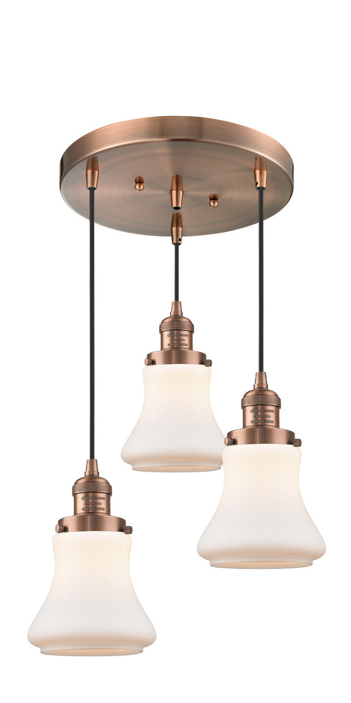 Innovations - 211/3-AC-G191 - Three Light Pendant - Franklin Restoration - Antique Copper