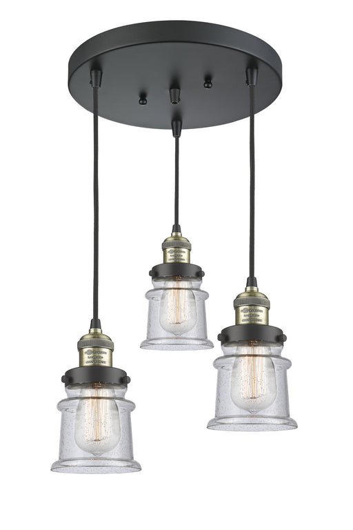 Innovations - 211/3-BAB-G184S - Three Light Pendant - Franklin Restoration - Black Antique Brass